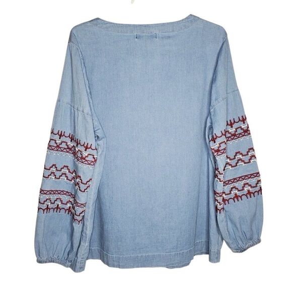 Brooke Shields Timeless Boho Embroidery Tunic Top Size M - Picture 5 of 8